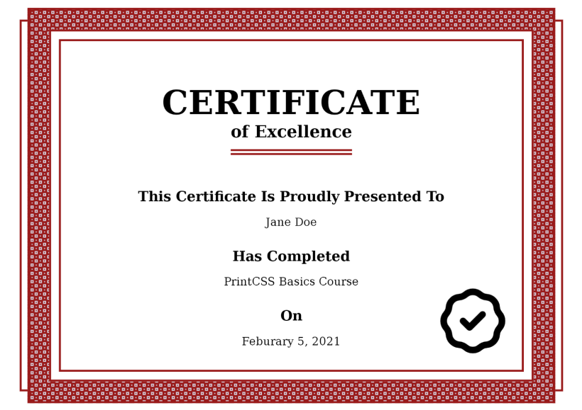 The result certificate PDF rendered with WeasyPrint.